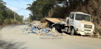 Motorista fica ferido após colisão frontal entre caminhonete e caminhão na MG-238