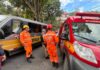 Van escolar com 13 crianças se envolve em acidente e mobiliza equipes de resgate na Grande BH