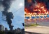 Incêndio destrói cerca de 20 ônibus em garagem e mobiliza grande operação dos bombeiros em Belo Horizonte