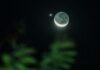 Fotógrafo de Sete Lagoas registra encontro da Lua com Vênus no céu da cidade