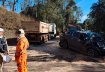 Homem fica preso às ferragens e é levado de helicóptero ao Hospital João XXIII