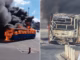 Coletivo pega fogo na manhã desta quarta-feira e mobiliza Bombeiros em BH