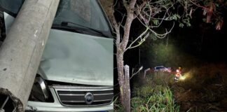 Motorista com sinais de embriaguez bate carro em poste em Ribeirão das Neves