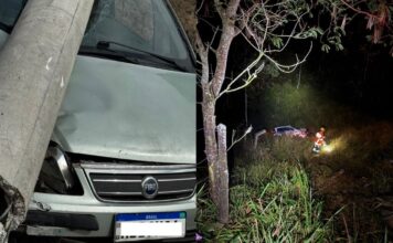 Motorista com sinais de embriaguez bate carro em poste em Ribeirão das Neves